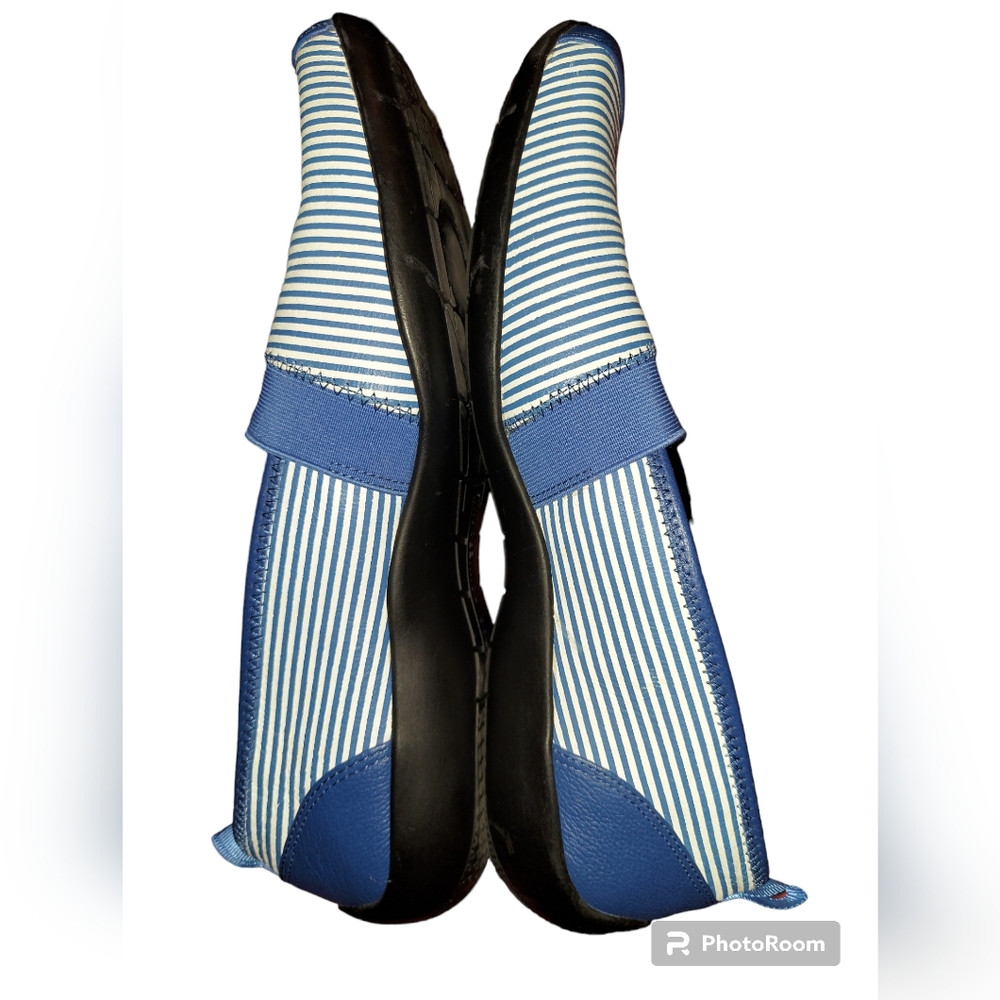 Ros Hommerson Carol Blue/White Striped Loafer - Picture 8 of 12
